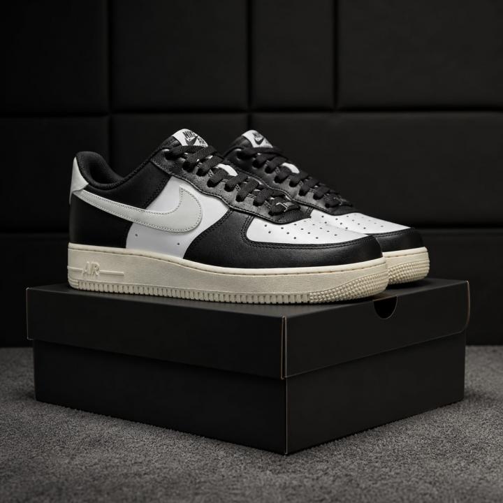 NIK.E AIRFORCE 1 LOW WHITE LIGHT SILVER COCONUT MILK BLACK