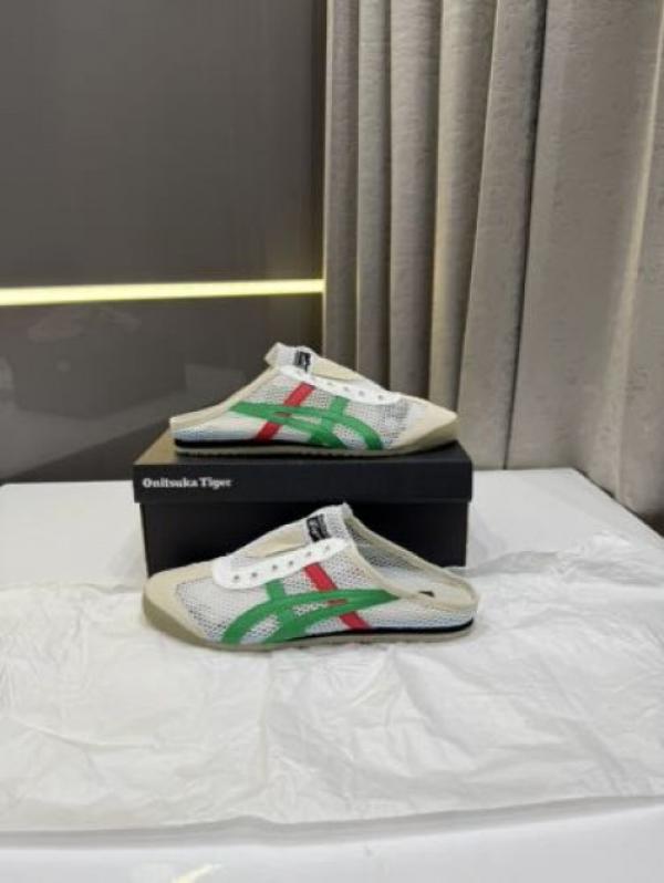 Onitsuk_a Tiger Mexico 66 Sabot Half Cut Shoe Sneaker White Green Fix