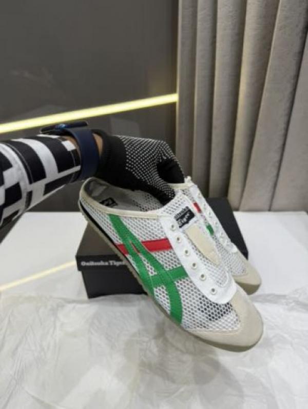 Onitsuk_a Tiger Mexico 66 Sabot Half Cut Shoe Sneaker White Green Fix