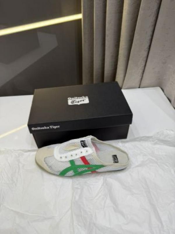 Onitsuk_a Tiger Mexico 66 Sabot Half Cut Shoe Sneaker White Green Fix