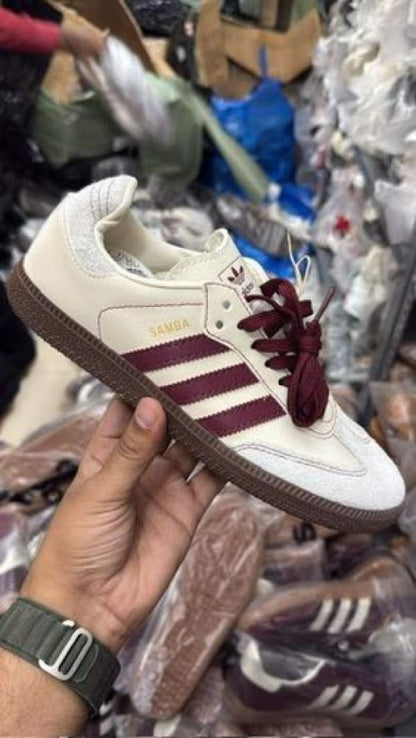 ADIDAN_SS SAMBA OG MEN S WONDER WHITE MAROON 682 FIX