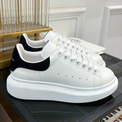 Alexander McQuee.n White Sneakers With Card Bill carry Bag & Og Box
