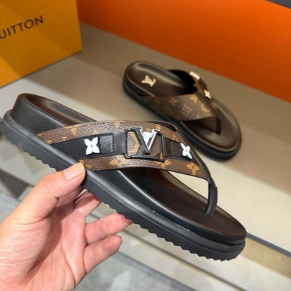 LOUI.S VUITTON MONOGRAM PREMIUM SLIPPER BROWN 007