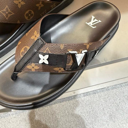 LOUI.S VUITTON MONOGRAM PREMIUM SLIPPER BROWN 007