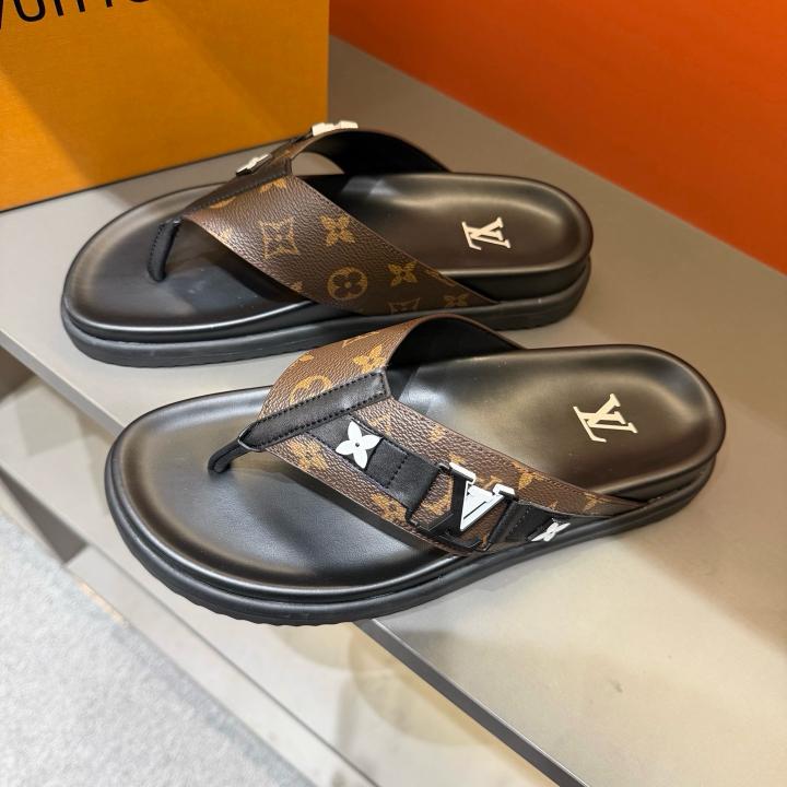 LOUI.S VUITTON MONOGRAM PREMIUM SLIPPER BROWN 007