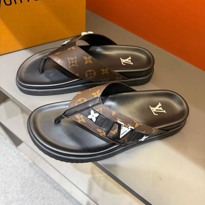 LOUI.S VUITTON MONOGRAM PREMIUM SLIPPER BROWN 007