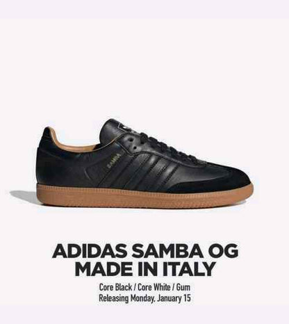 Adiddass Samba OG Made In Italy Black FIX