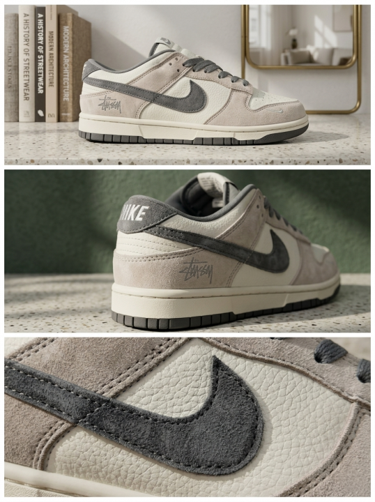 NIK.E SB DUNK LOW RICE WHITE CARBON