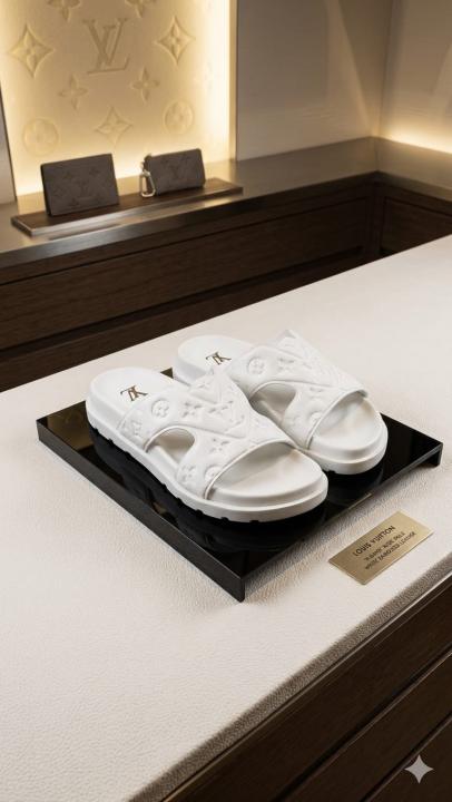 LOUIIS VUITTON MULE FULL WHITE FLIP FLOP