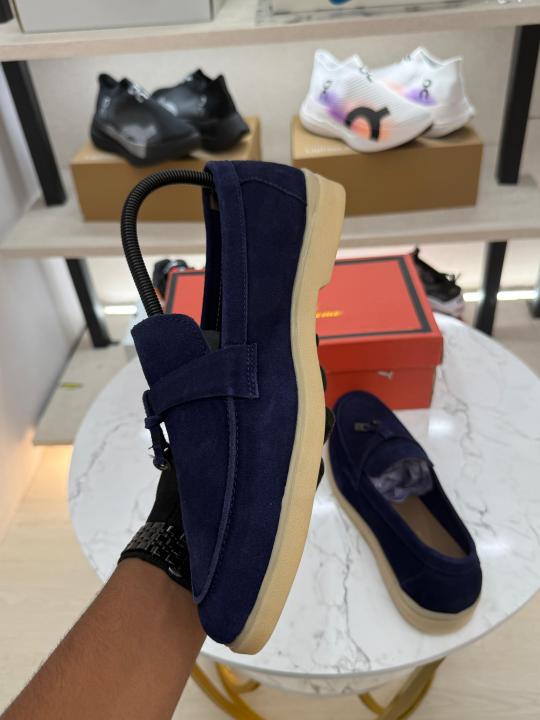 Loro Piana Blue Suede Premium Formal Shoes