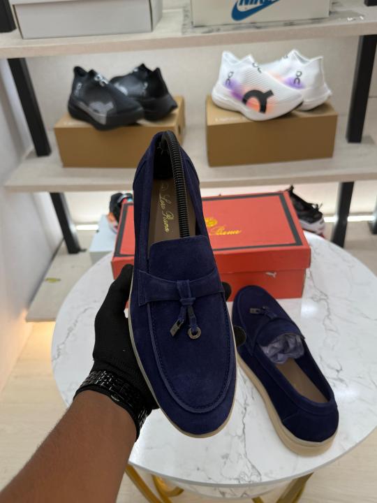 Loro Piana Blue Suede Premium Formal Shoes
