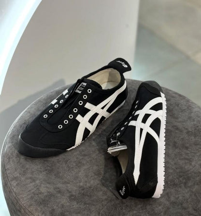 ONIT_SUKA TIGER MEXICO 66 SLIP ON BLACK WHITE