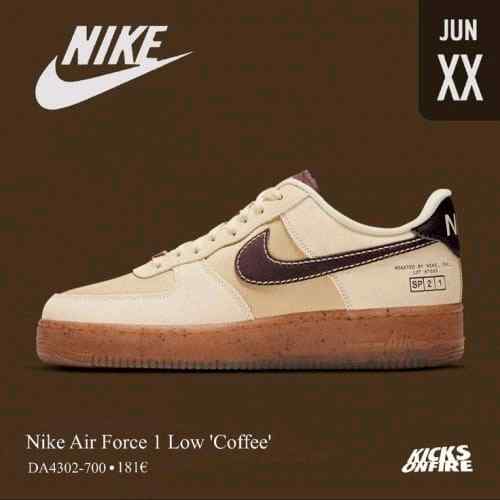 nikee Airforce 1 low coffee brown