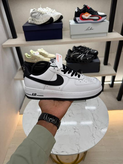 Nik ee Airforce 1 Low white black swoosh