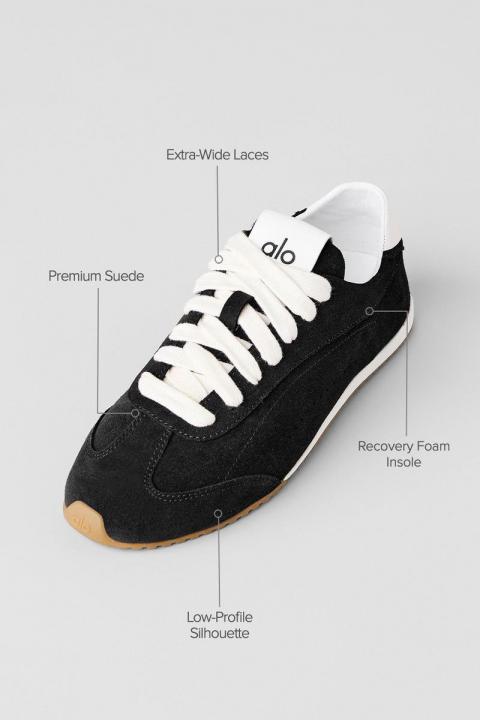 Alo Yoga Sunset Suede Sneakers Black