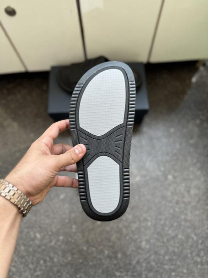 Praada Luxury Black Men Slip on