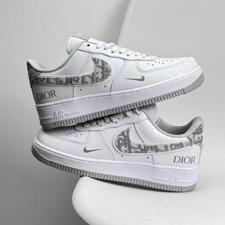 Nikke Air Force 1 07 Diior White And Grey