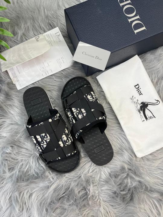_Dior_Alpha Oblique Sandals Black White Premium