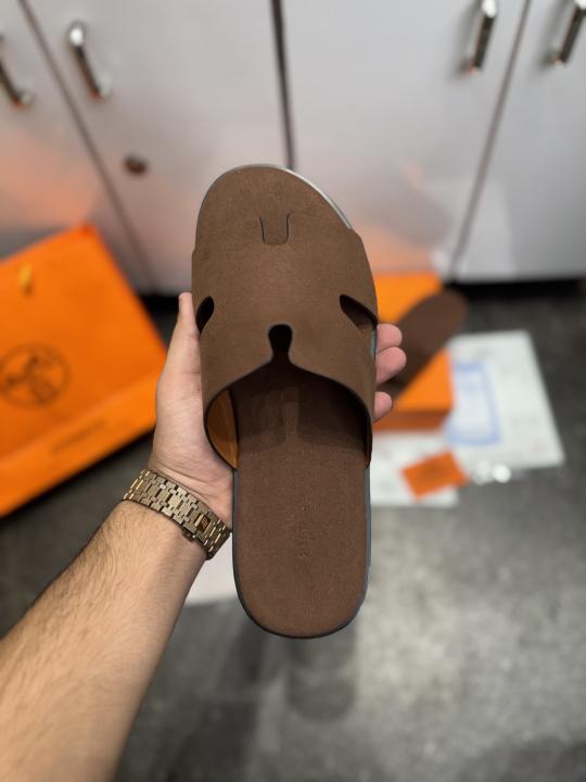 HERME.S IZMIR ITALIAN SLIDE TAN SUEDE 021