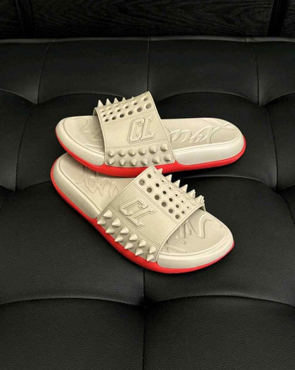 Christian...... louboutin take it easy slides bbeige...