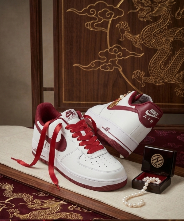 NIK.E AIRFORCE 1 LOW WHITE TEAM RED
