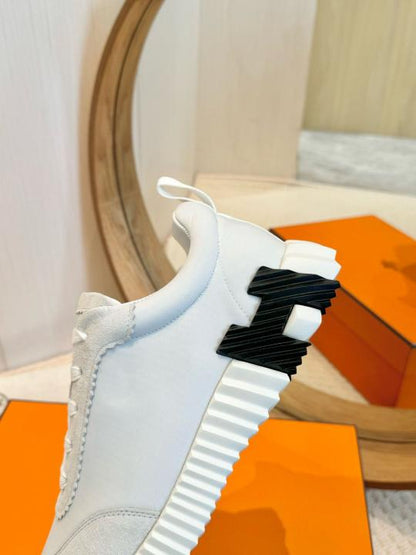 HERME.S BOUNCING SNEAKER WHITE BLACK UA QUALITY