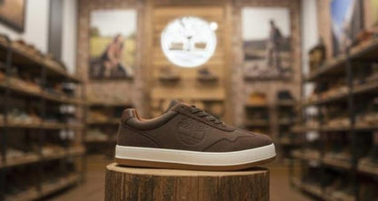 TIMBERLAND BROWN WHITE LEATHER SNEAKER 2025