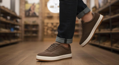 TIMBERLAND BROWN WHITE LEATHER SNEAKER 2025