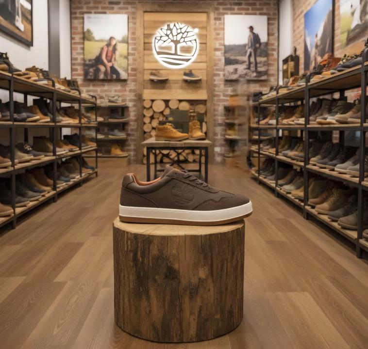 TIMBERLAND BROWN WHITE LEATHER SNEAKER 2025