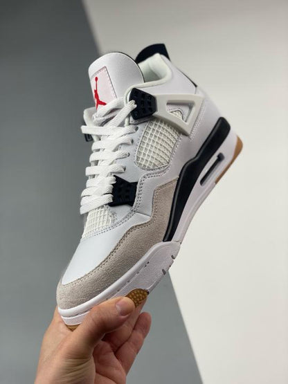 Nik.e Air Jordan 4 SB White Black Semi UA