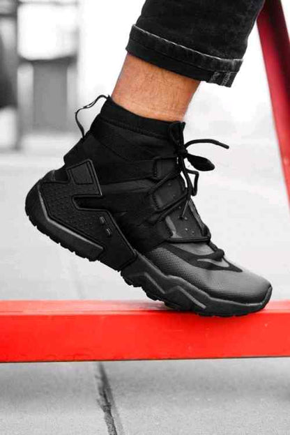 Nikke Huarache Gripp Gs Triple Black