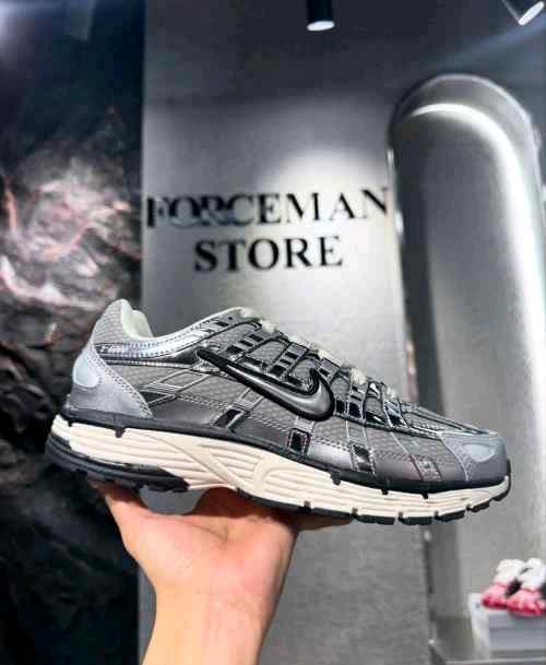 nikee p 6000 white metallic silver