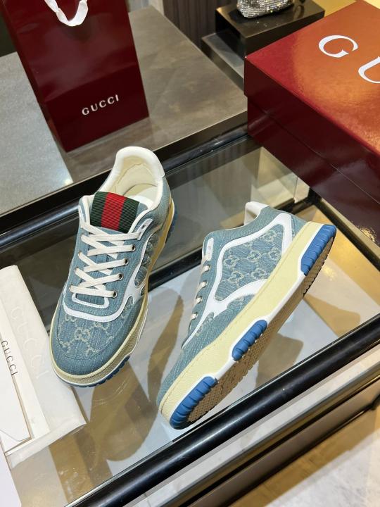 GUCC.I RE WEB LIGHT BLUE DENIM SNEAKER UA QUALITY