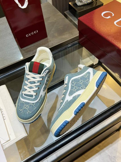 GUCC.I RE WEB LIGHT BLUE DENIM SNEAKER UA QUALITY