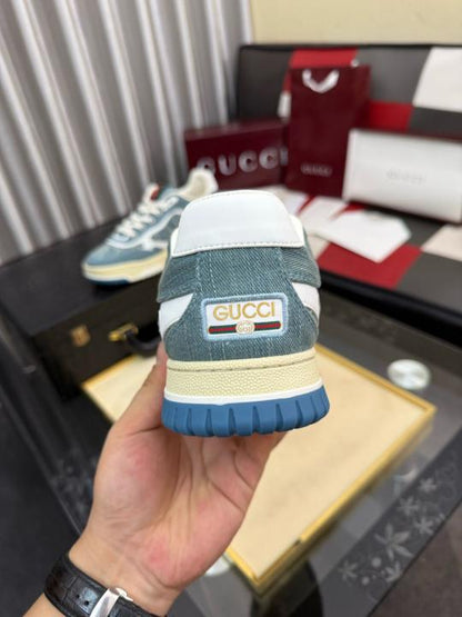 GUCC.I RE WEB LIGHT BLUE DENIM SNEAKER UA QUALITY