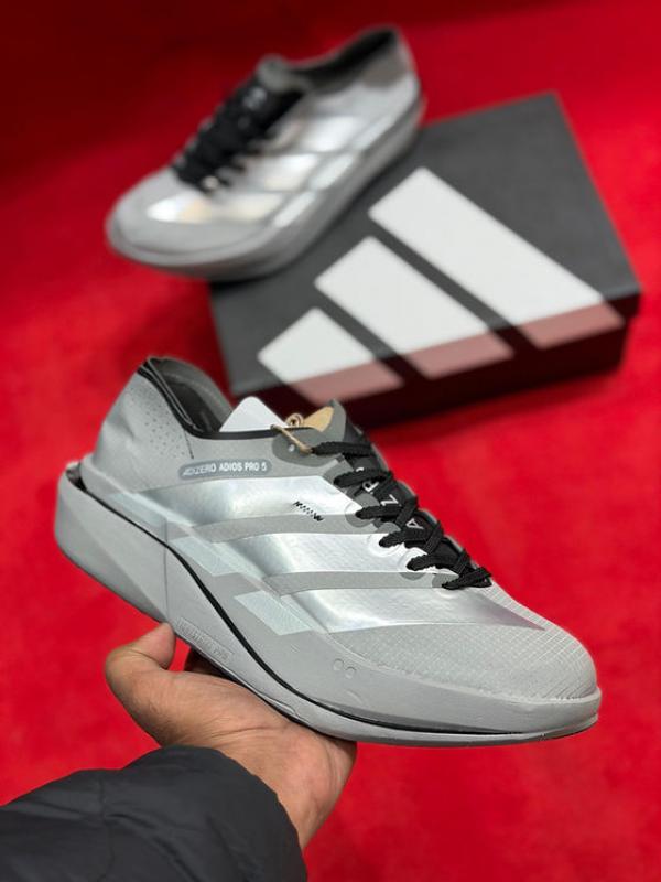 Adida.s Adizero Adios Pro 5 Cream running shoe silver