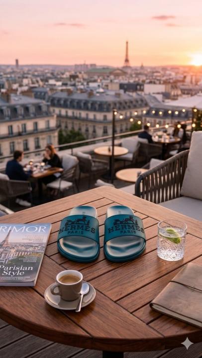 HERME.S PARIS LOGO GREEN
