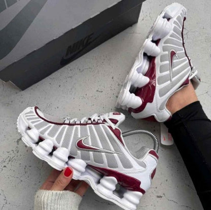 Nik ee Airmax Shox TL Neutral Grey Team Red