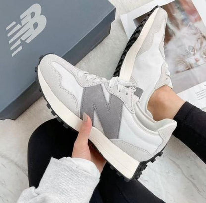 NEW BALANC_E 327 WHITE GREY WOMEN FIX