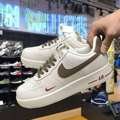 NIK_E AIRFORCE 1 MINI RED SWOOSH COFFEE MILK FIX