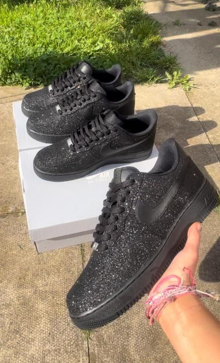 NIK AIRFORCE 1 ALL BLACK GLITTER