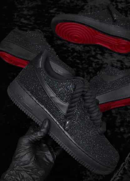 NIK AIRFORCE 1 ALL BLACK GLITTER