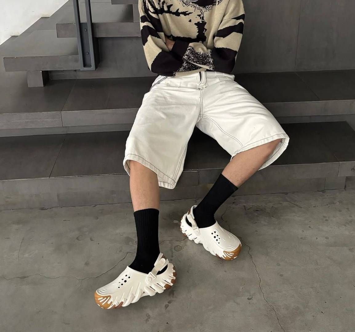 CROCCS ECHO GUM RO CLOGS WHITE
