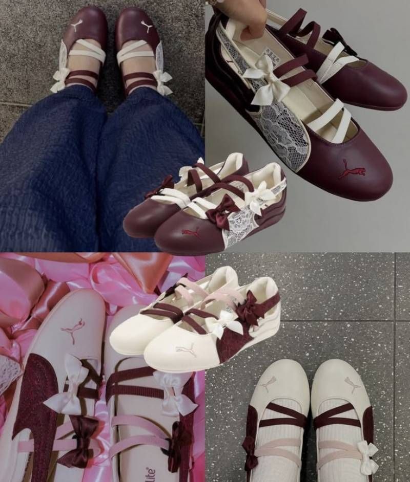 WMN Pumma Speed Cat Ballet Lace Ivore red ruby ivory beige