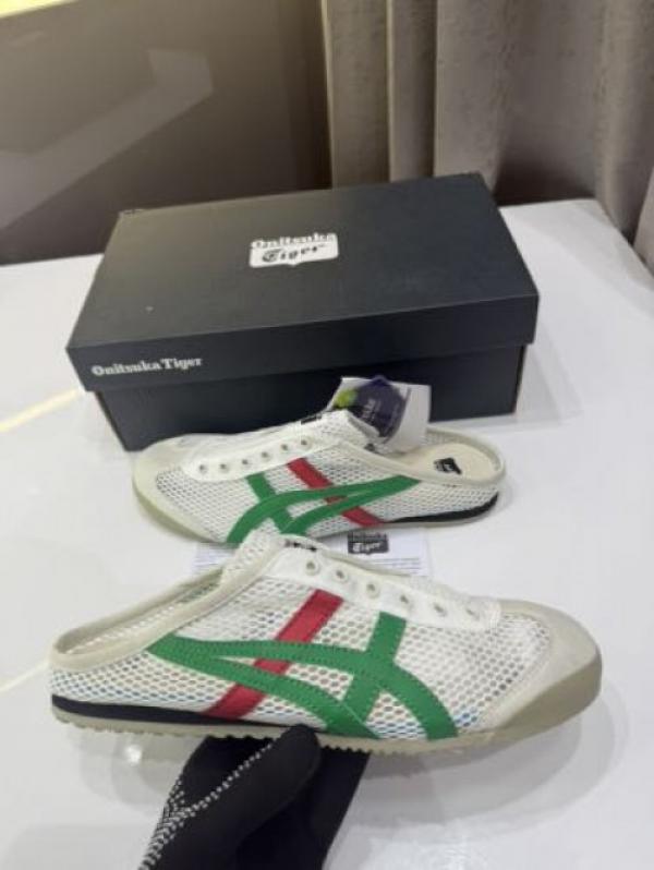 ONITSUK_A TIGER MEXICO 66 SABOT HAIF CUT SHOE SNEAKER WHITE GREEN FIX