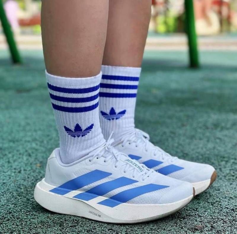 Adidaas adizero evo sl white blue fusion