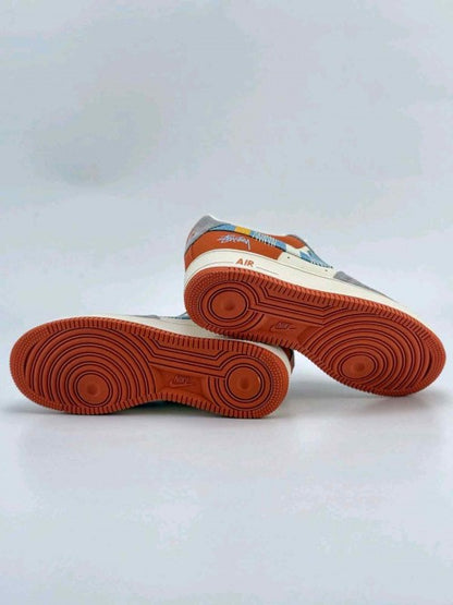 NIK_E AIR FORCE 1 LOW 07 X STUSSY ORANGE