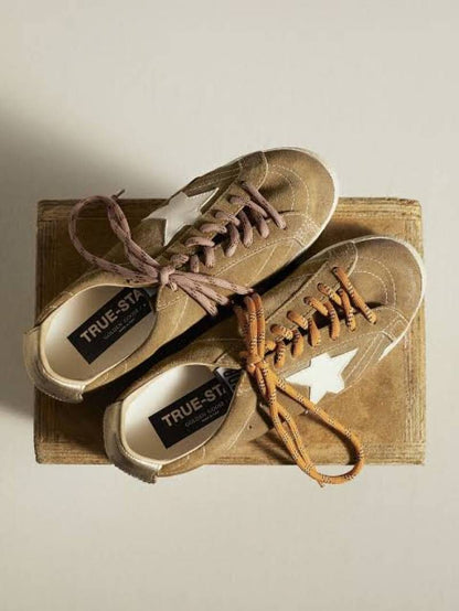 GOLDEN GOOSE TRUE STAR SNEAKER TOBACCO SUEDE BROWN