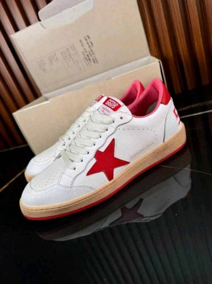 Golden Goose Ball-Star Low White Red