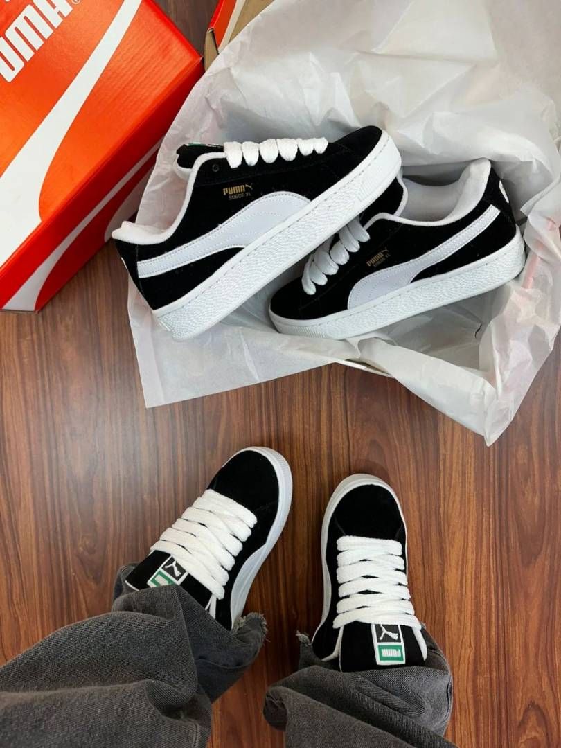 PUMMAA SUEDE XL BLACK WHITE FIX